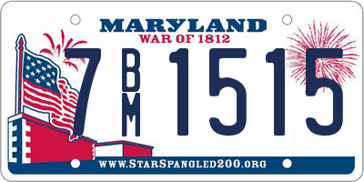 MD license plate 7BM1515