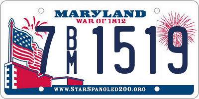 MD license plate 7BM1519