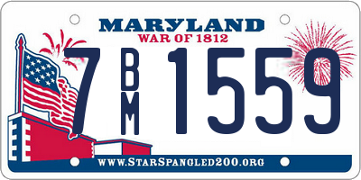 MD license plate 7BM1559