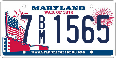 MD license plate 7BM1565