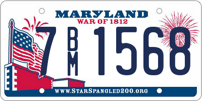 MD license plate 7BM1568