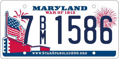 MD license plate 7BM1586