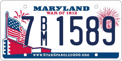 MD license plate 7BM1589