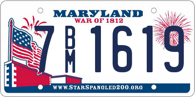 MD license plate 7BM1619