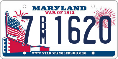 MD license plate 7BM1620