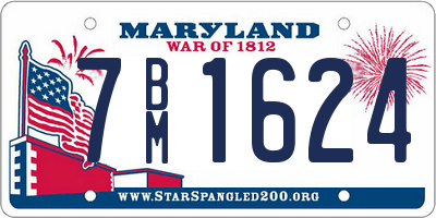 MD license plate 7BM1624