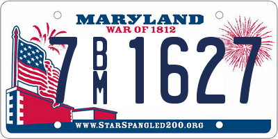 MD license plate 7BM1627