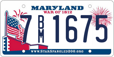 MD license plate 7BM1675