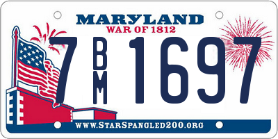 MD license plate 7BM1697