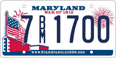 MD license plate 7BM1700