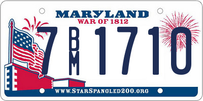 MD license plate 7BM1710