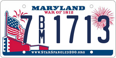 MD license plate 7BM1713