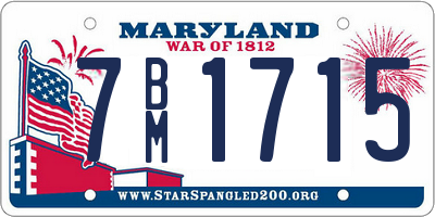 MD license plate 7BM1715