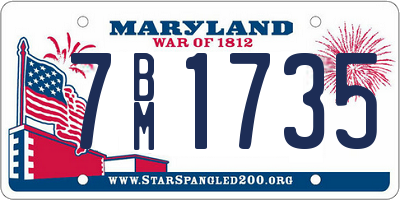 MD license plate 7BM1735