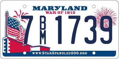 MD license plate 7BM1739