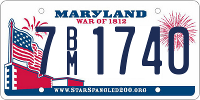 MD license plate 7BM1740