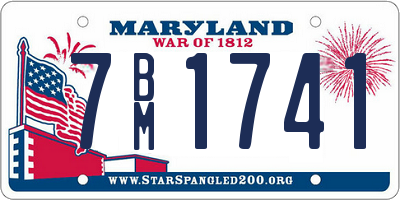 MD license plate 7BM1741