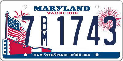 MD license plate 7BM1743