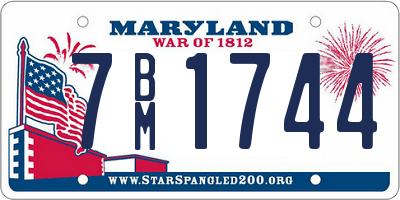 MD license plate 7BM1744