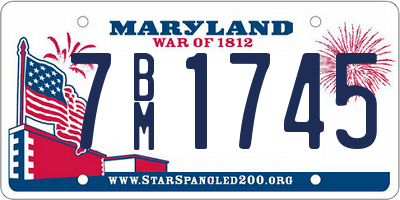 MD license plate 7BM1745