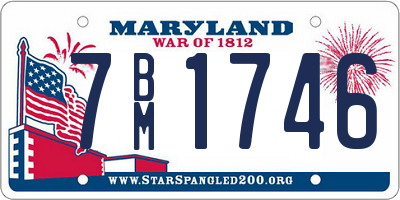 MD license plate 7BM1746