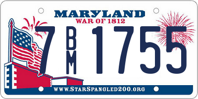 MD license plate 7BM1755