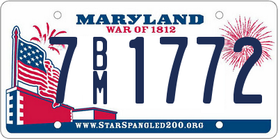 MD license plate 7BM1772