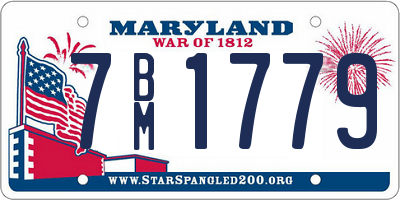 MD license plate 7BM1779