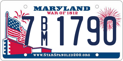 MD license plate 7BM1790