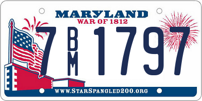 MD license plate 7BM1797