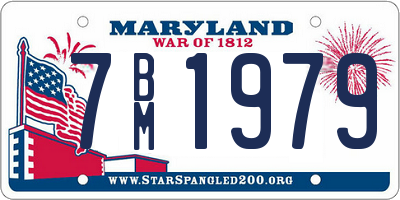 MD license plate 7BM1979