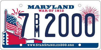 MD license plate 7BM2000