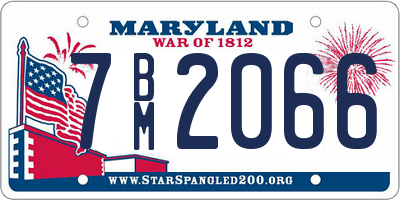 MD license plate 7BM2066