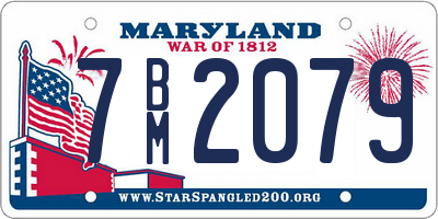 MD license plate 7BM2079