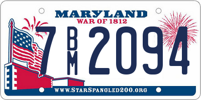 MD license plate 7BM2094