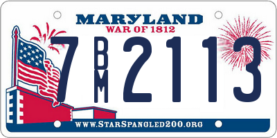 MD license plate 7BM2113