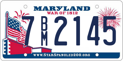 MD license plate 7BM2145