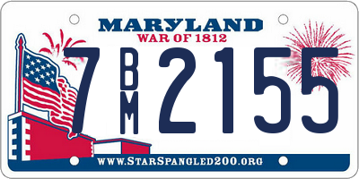 MD license plate 7BM2155