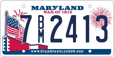 MD license plate 7BM2413