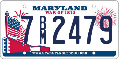 MD license plate 7BM2479