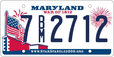 MD license plate 7BM2712