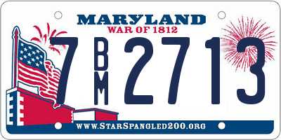 MD license plate 7BM2713
