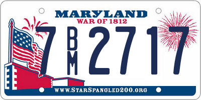 MD license plate 7BM2717