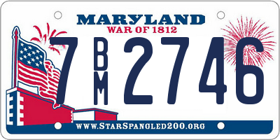MD license plate 7BM2746