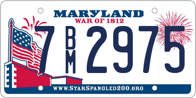 MD license plate 7BM2975