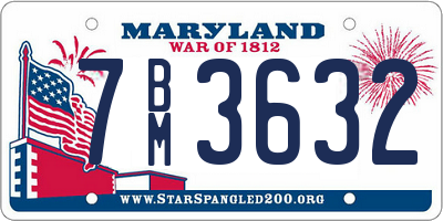 MD license plate 7BM3632