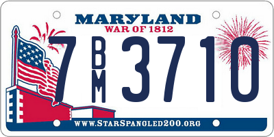 MD license plate 7BM3710