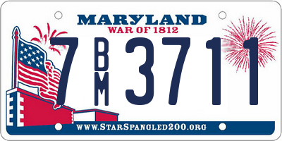 MD license plate 7BM3711