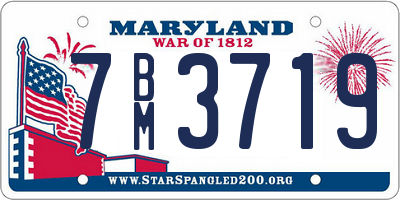 MD license plate 7BM3719