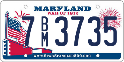 MD license plate 7BM3735